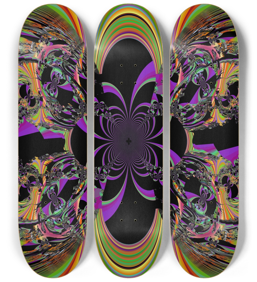 Fractal #1840 3 Deck Wall Series