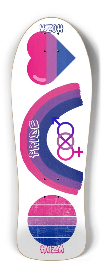"Bi Pride" HOZA Board Old School Shape