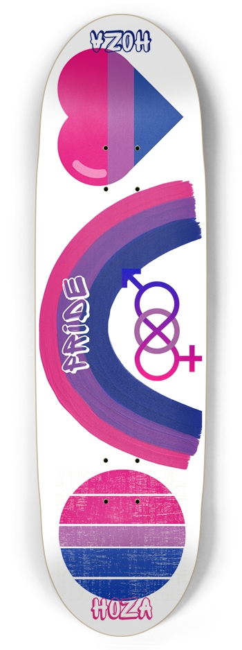"Bi Pride" HOZA Board Football Shape
