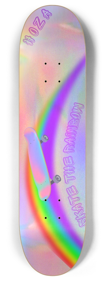 "Skate The Rainbow" HOZA Board 8 Inch Skateboard Deck