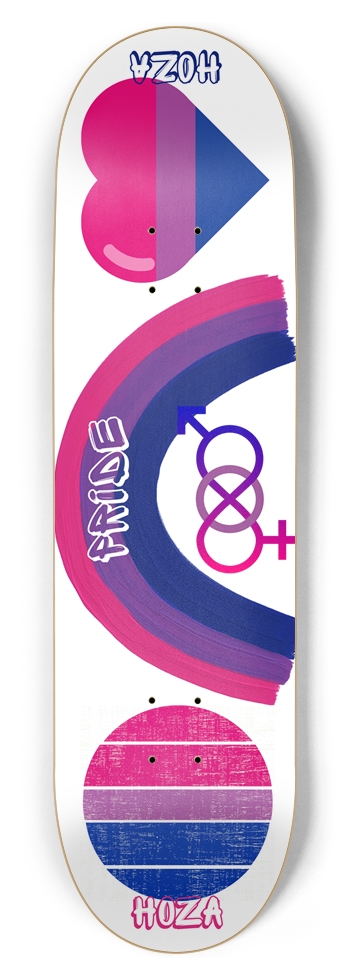 "Bi Pride" HOZA Board 8-3/4 Inch Skateboard