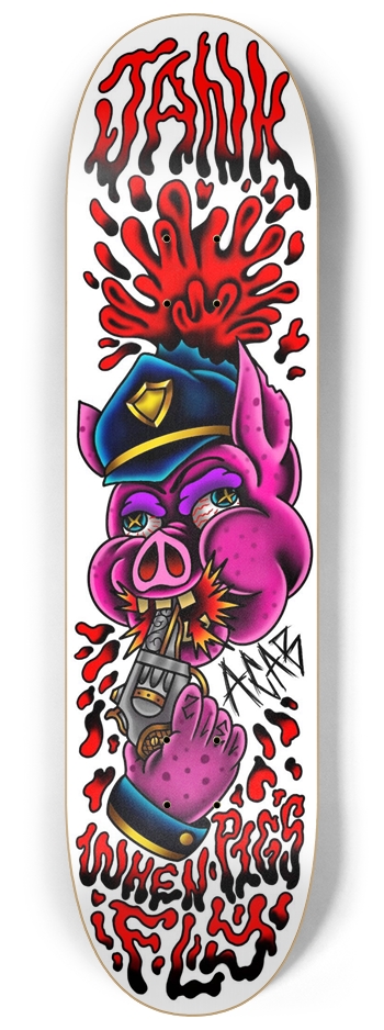 When Pigs Fly 8-1/4 Skateboard Deck