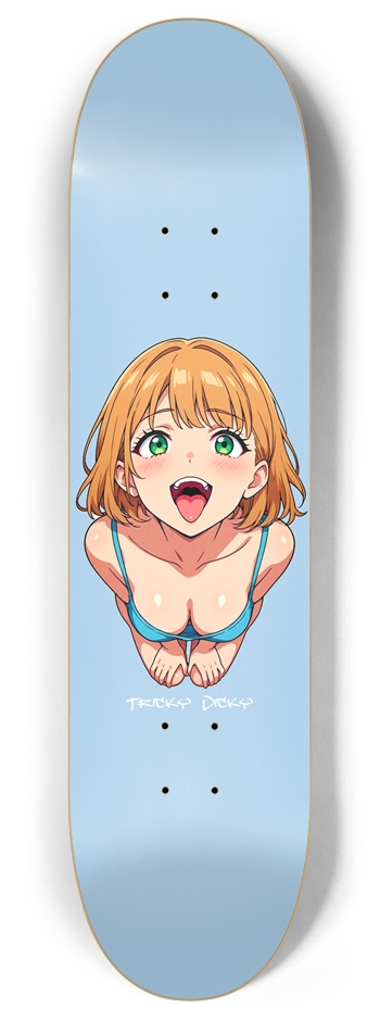 TRICKY DICKY BOUNCE GIRL DECK 01 Signed 8 Inch Skateboard Deck