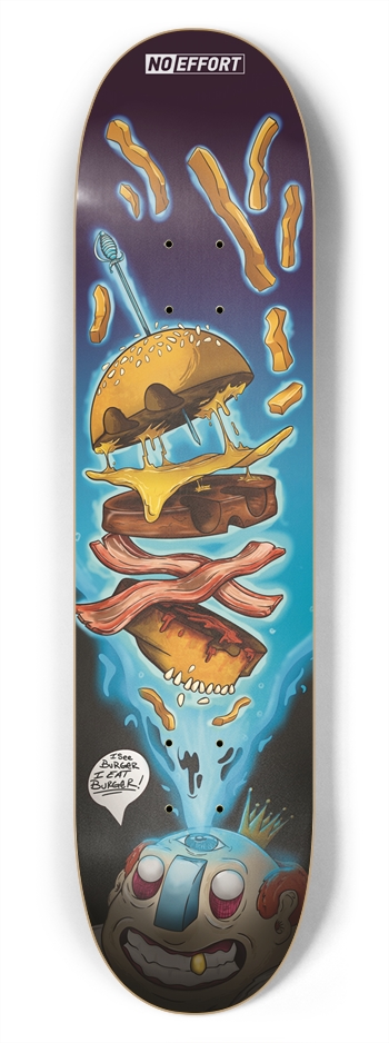 King of Burgers 7-3/4 Skateboard Deck
