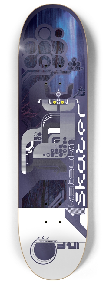 INF Summer Collection: "Owl's Third Eye" Greg Akatsuki Skater 8.25 Skateboard Deck
