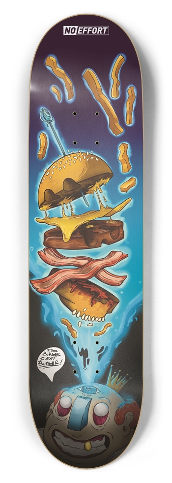 King of Burgers 8-1/2 Skateboard Deck