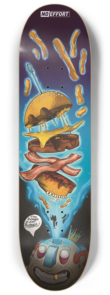 King of Burgers 8-1/4 Skateboard Deck
