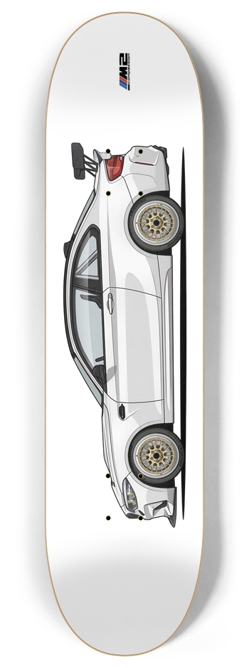 Alpine White F87 M2C Clubsport 8 Inch Skateboard Deck