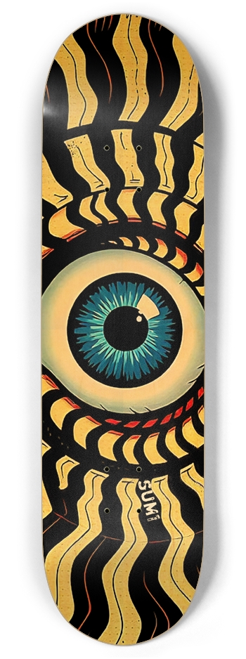 sum1sk8boards eyeball spiral twin tail 8.375 skateboard Twin Tail 8.375