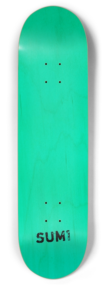 sum1sk8boards natural teal blank twin tail 8.375 skateboard 
