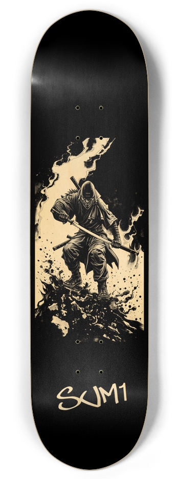 sum1sk8boards samurai twin tail 8.375 skateboard 