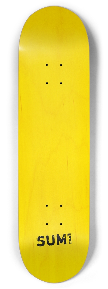 sum1sk8boards natural yellow blank twin tail 8.375 skateboard 
