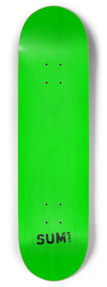 sum1sk8boards natural green blank twin tail 8.375 skateboard 