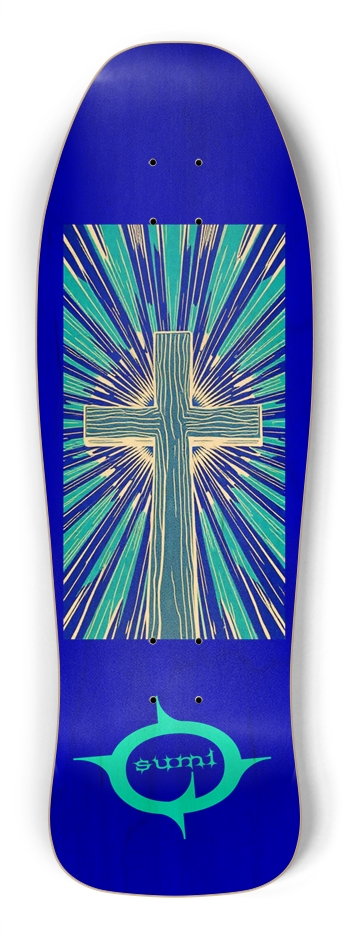 sum1sk8boards cross old school shape skateboard