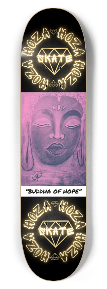 “Buddha of Hope” Original Art By: Jessica Hope - HOZA Board 7-3/4 Skateboard Deck