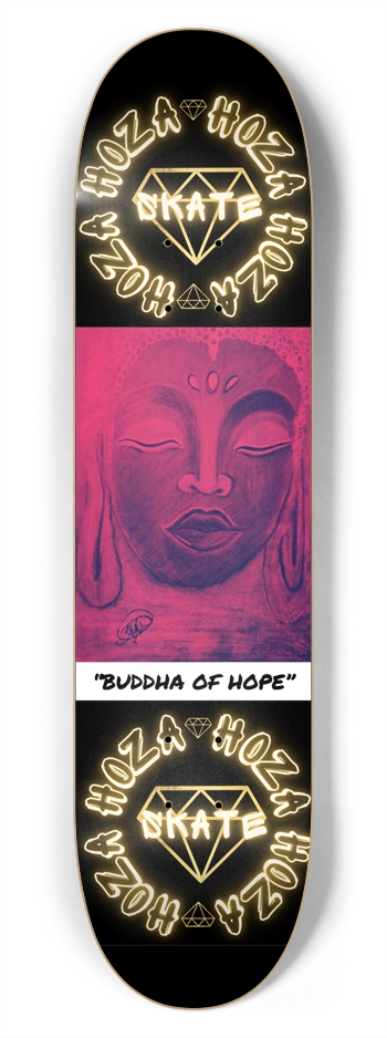 “Buddha of Hope” Original Art By: Jessica Hope - HOZA Board 7-3/4 Skateboard Deck