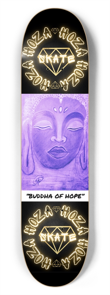 “Buddha of Hope” Original Art By: Jessica Hope - HOZA Board 7-3/4 Skateboard Deck