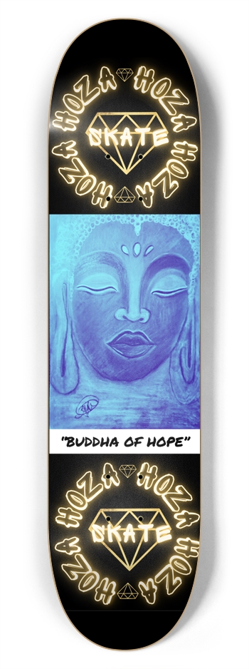 “Buddha of Hope” Original Art By: Jessica Hope - HOZA Board 7-3/4 Skateboard Deck