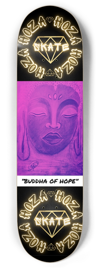 “Buddha of Hope” Original Art By: Jessica Hope - HOZA Board Twin Tail 8.375