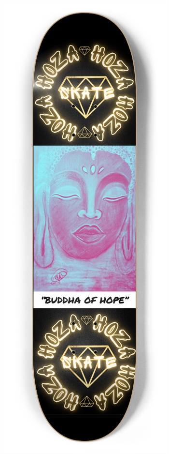 “Buddha of Hope” Original Art By: Jessica Hope - HOZA Board 7-3/4 Skateboard Deck