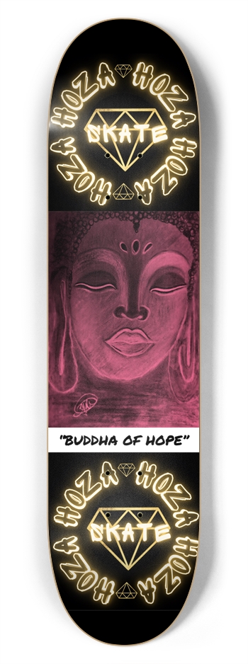 “Buddha of Hope” Original Art By: Jessica Hope - HOZA Board 7-3/4 Skateboard Deck