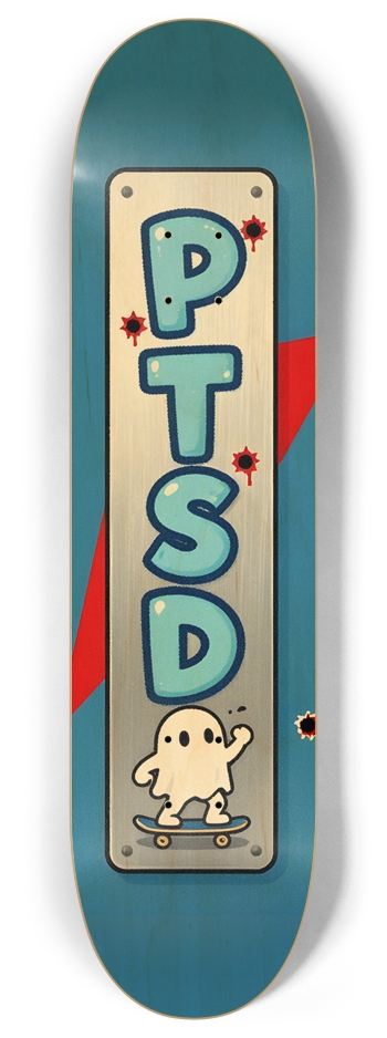 PTSD DOUBLE DIP GHOST DECK JOHNNY JONES DECK 01 8 Inch Skateboard Deck