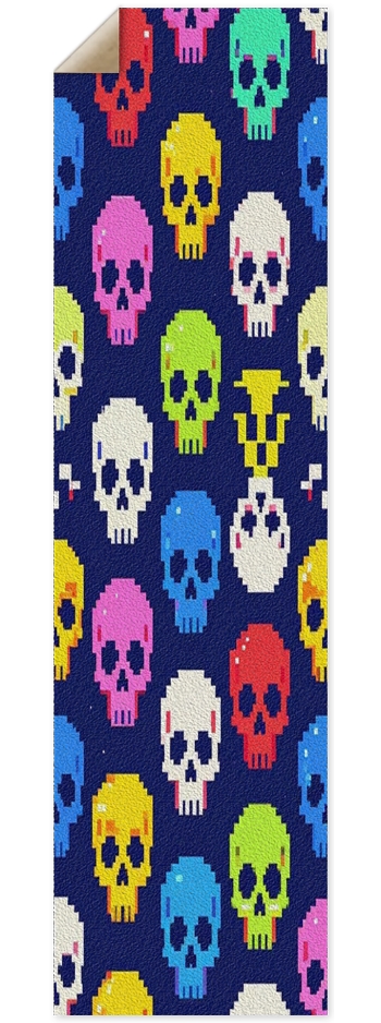 PTSD SKULLS JACK 8-BIT GRIPTAPE 01 9 x 33 Inch Griptape