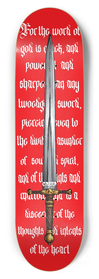 Hebrews 4:12 8-3/4 Inch Skateboard