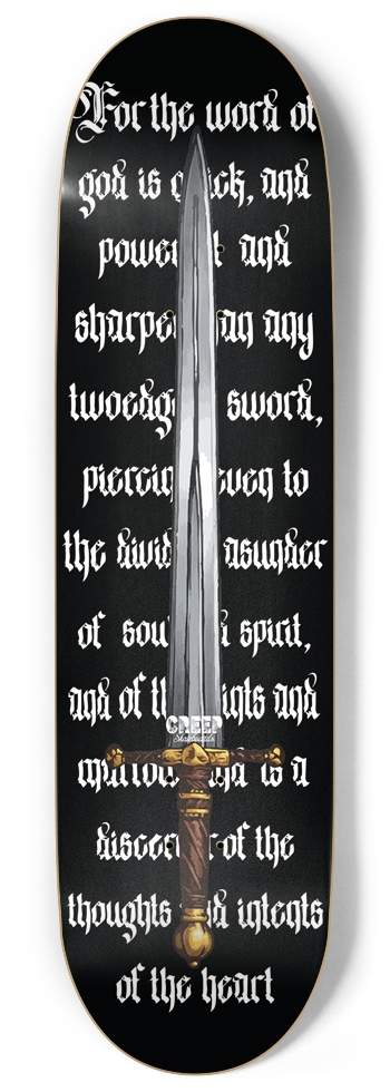 Hebrews 4:12 9 Inch Skateboard