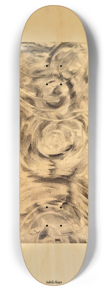 Charcoal Ripples 8 Inch Skateboard Deck