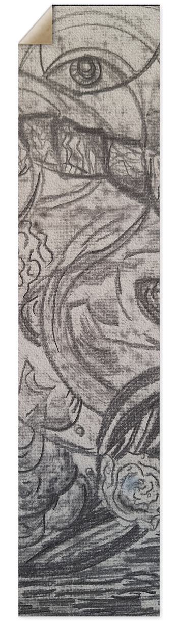 Charcoal Abstraction I Griptape for Longboards