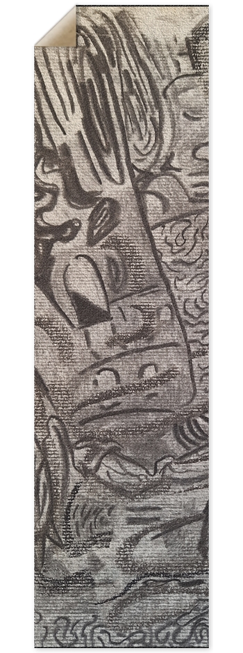 Charcoal Abstraction II 9 x 33 Inch Griptape
