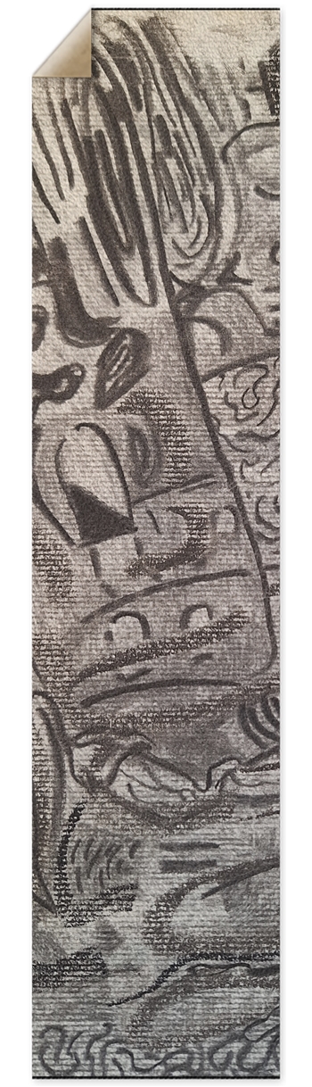 Charcoal Abstraction II Griptape for Longboards