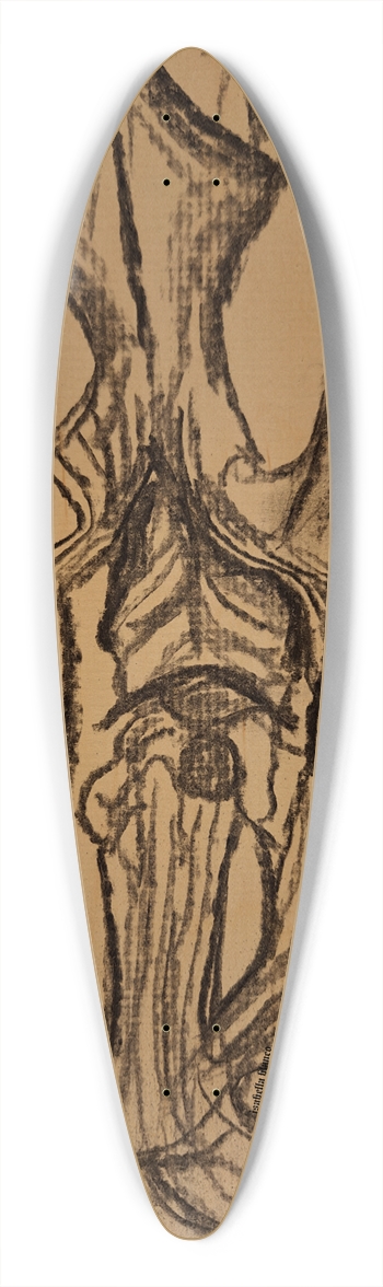 an orchid Pintail Longboard