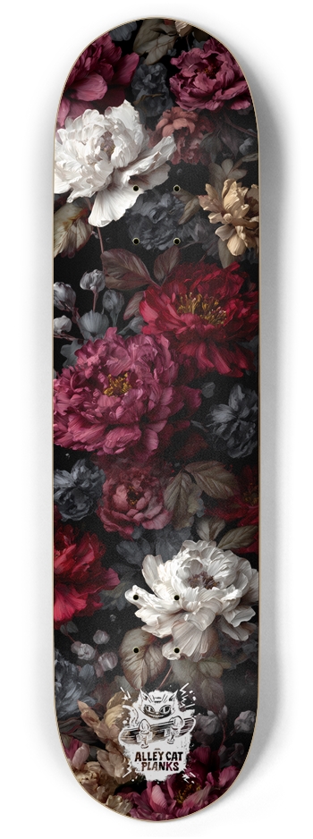 Dark Floral 1 Custom Twin Tail Skateboard Twin Tail 8.375