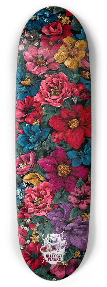 Vibrant Floral 2 Custom Football Skateboard Football Shape