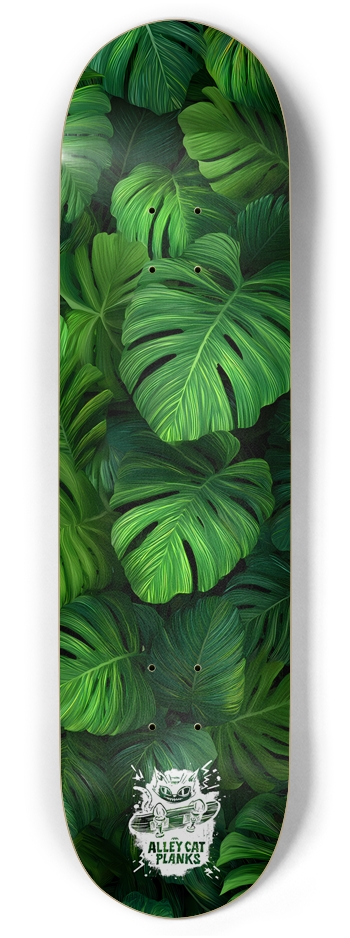Green Leaf 1 Custom Twin Tail Skateboard Twin Tail 8.375