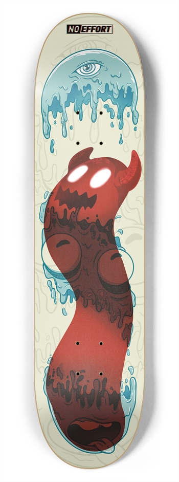 Red & Blue 7-3/4 Skateboard Deck 