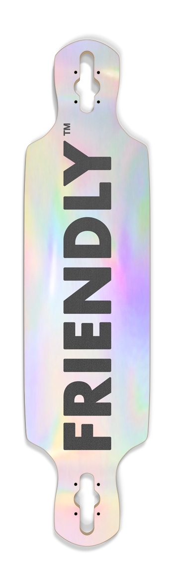 FRIENDLY™ #001 (Holographic) - Drop Through Longboard