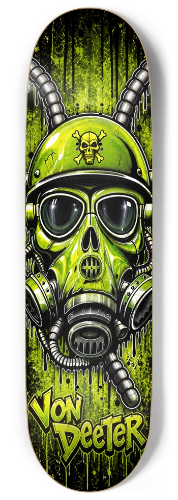 Von Deeter Original Canvas Art WW3 9 Inch Skateboard