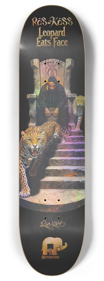 Ras Kass – “Leopard Eats Face” Holographic Limited Edition Art Deck 8 Inch Skateboard Deck