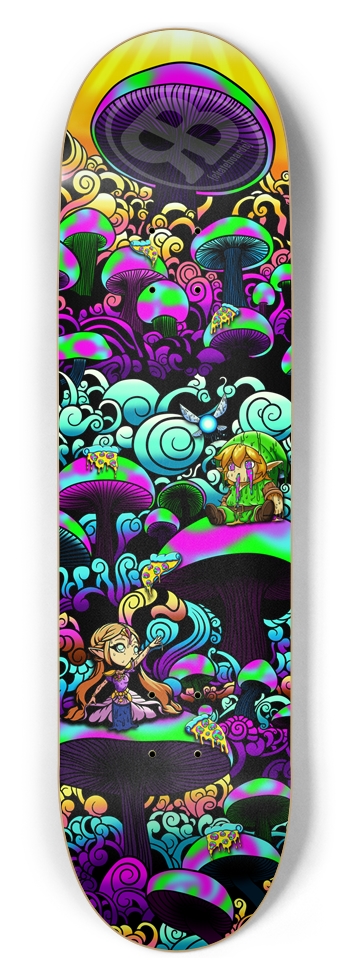 Glowing trippy legend rb skateboard 