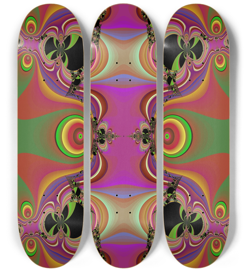 Fractal #1847 3 Deck Wall Series