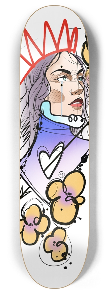 Lady Love 8 Inch Skateboard Deck