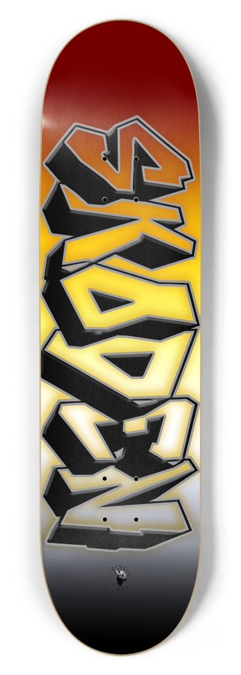 Skoden Text Charity Board 8-1/2 Skateboard Deck