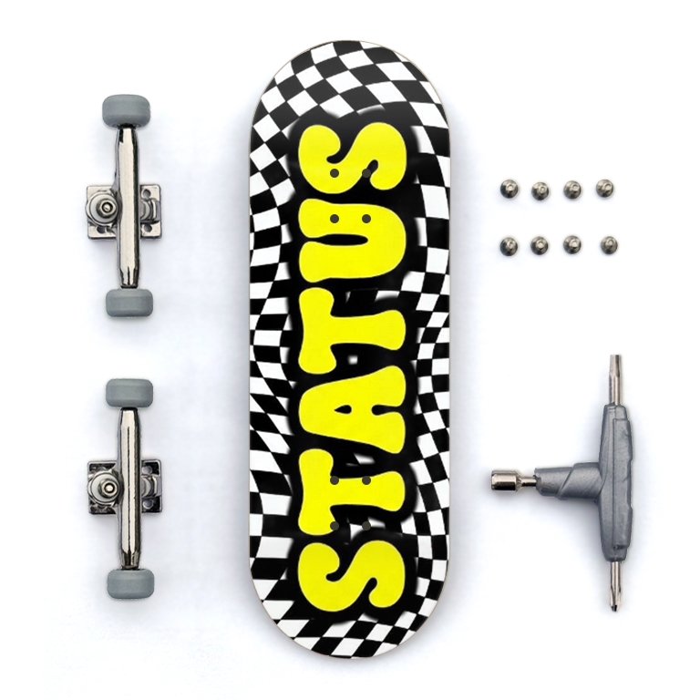 Status yellow checker Fingerboard