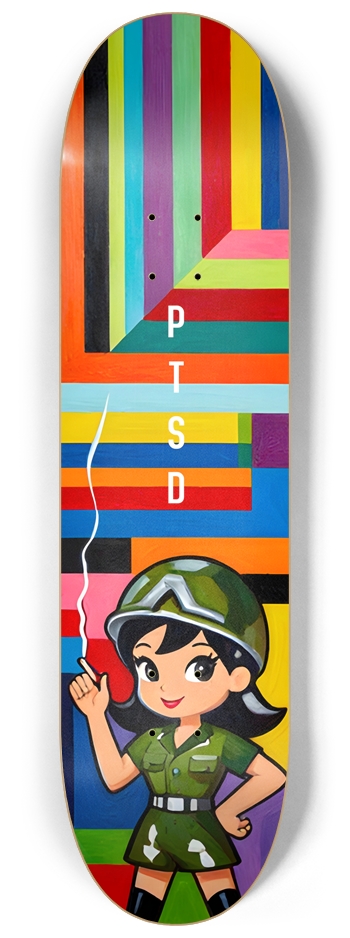 PTSD GERMAN GIRL WARFARE DECK 03 8-1/4 Skateboard Deck
