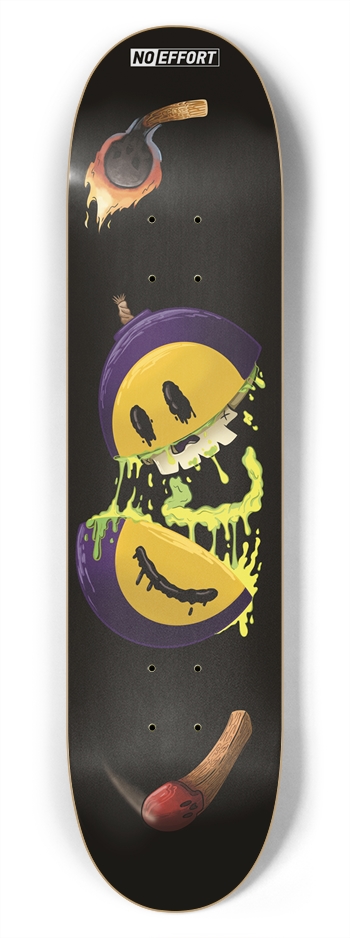 Lit Skull No.2 7-3/4 Skateboard Deck