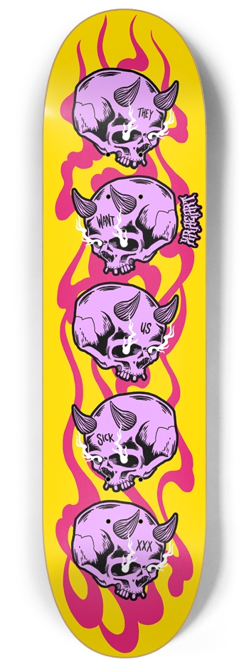 SICK FACE 8-1/4 Skateboard Deck