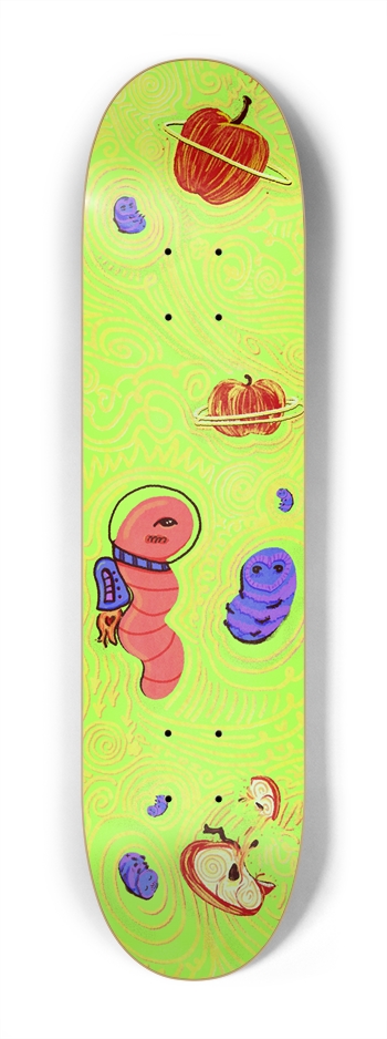 Astroworm - Glow in the Dark 7-1/4 Mini/Kid Skateboard